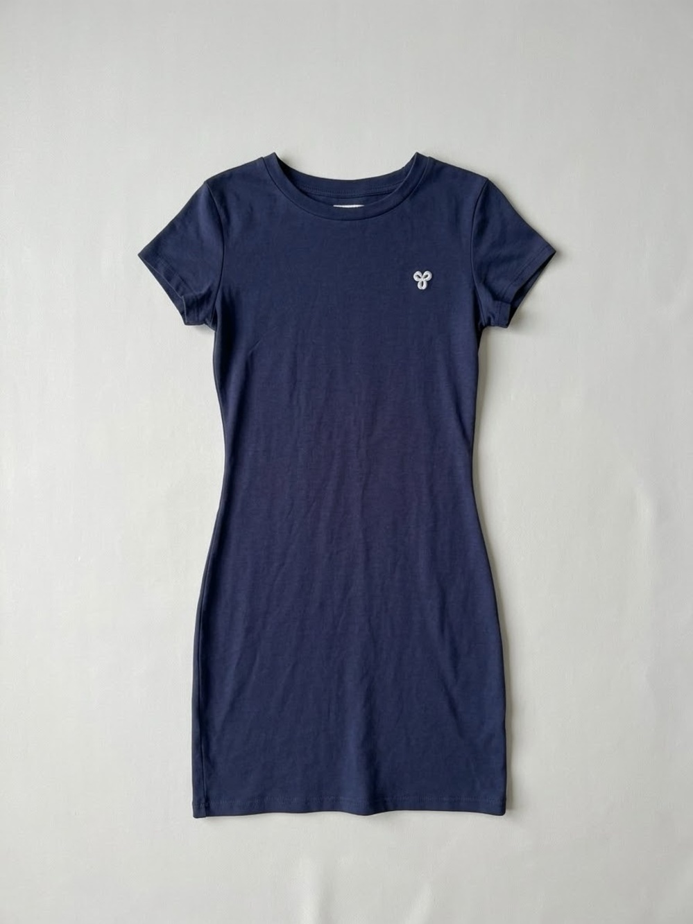 Tna by Aritzia Bodycon T-Shirt Mini Dress in Navy Blue